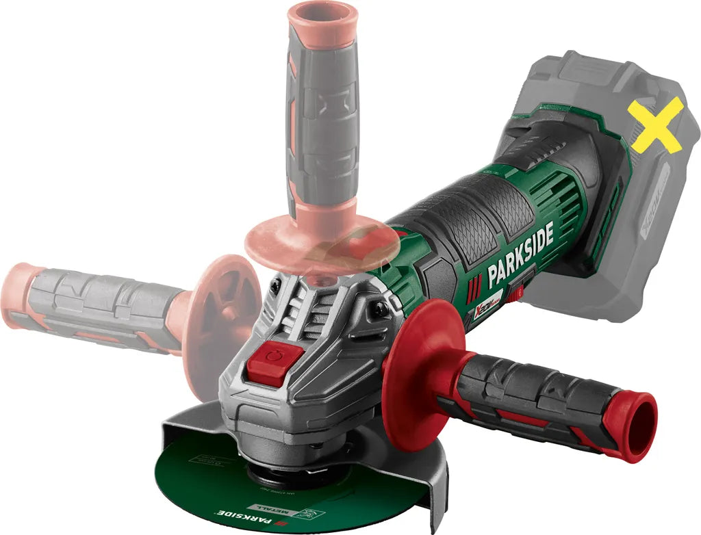 🛠 Γωνιακός τροχός μπαταρίας PARKSIDE® 20 V »PWSA 20-Li G4«, χωρίς μπαταρία και φορτιστή