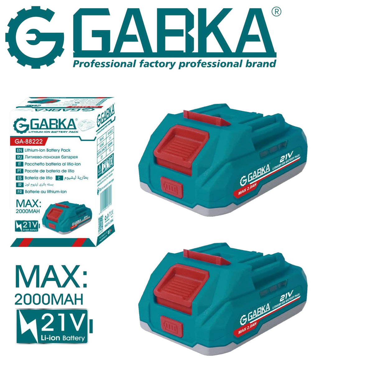 🔋 GABKA® Μπαταρία Li-Ion 2000 mAh GA-BAT-2000