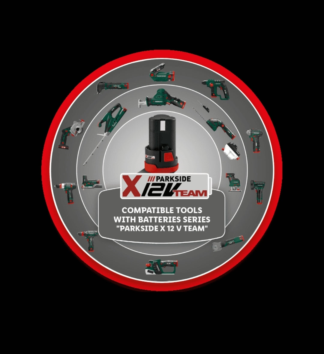 🔋 Επαναφορτιζόμενη Μπαταρία ιόντων λιθίου PARKSIDE PERFORMANCE® 12 V / 2,5 Ah »PAPK 12 2,5 A1« Μαζί με φορτιστή »PLGK 12 6.0 A1«