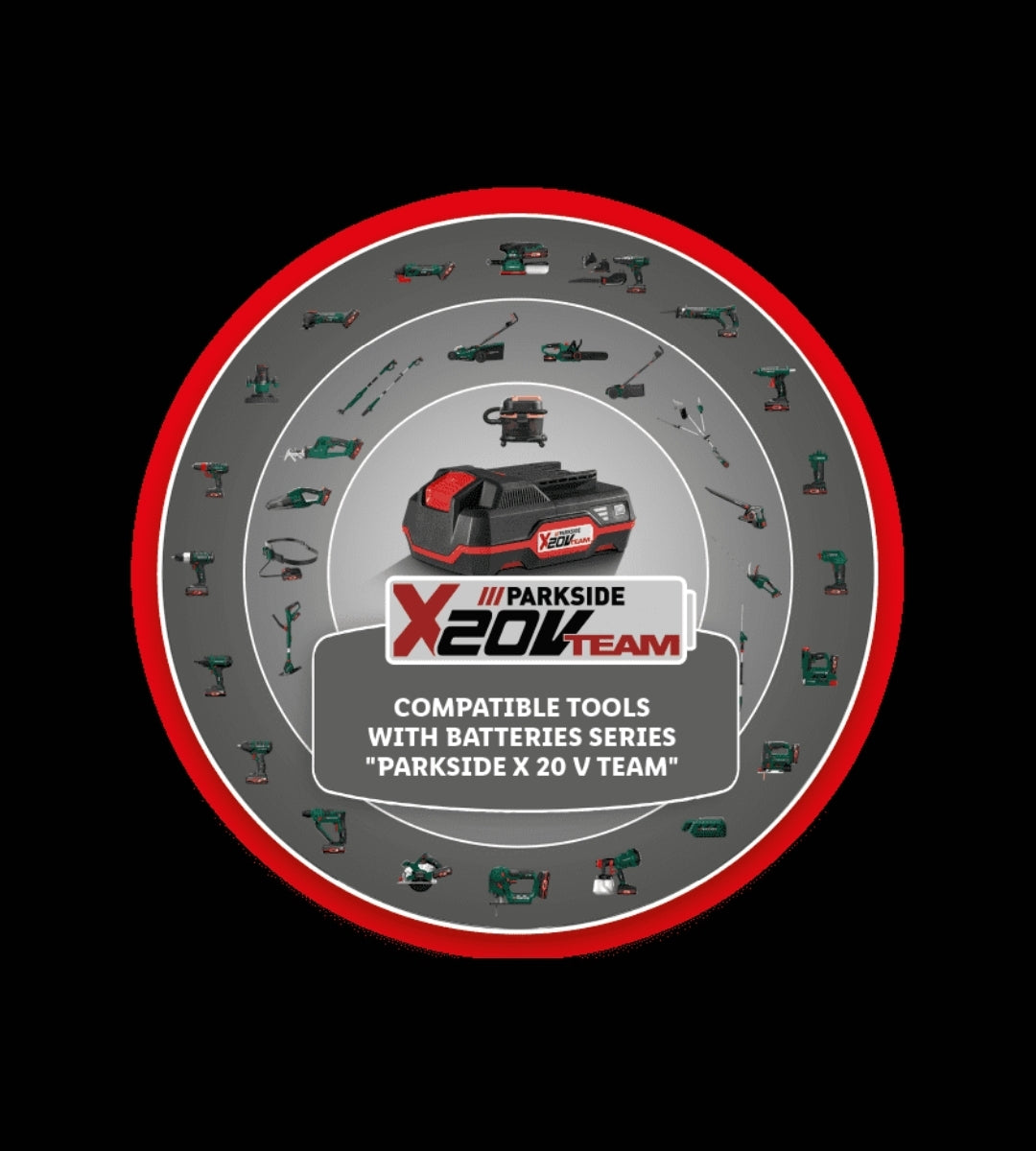🔋 Έξυπνη μπαταρία PARKSIDE PERFORMANCE 20 V »PAPS 208 A1«, 8 Ah, ελεγχόμενη μέσω της εφαρμογής Lidl