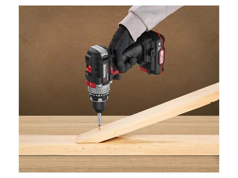 🛠 Σετ δραπανοκατσάβιδο Μπαταρίας με βαλίτσα PARKSIDE PERFORMANCE® 20 V »PBSAP 20-Li A1«, με 2 μπαταρίες και φορτιστή