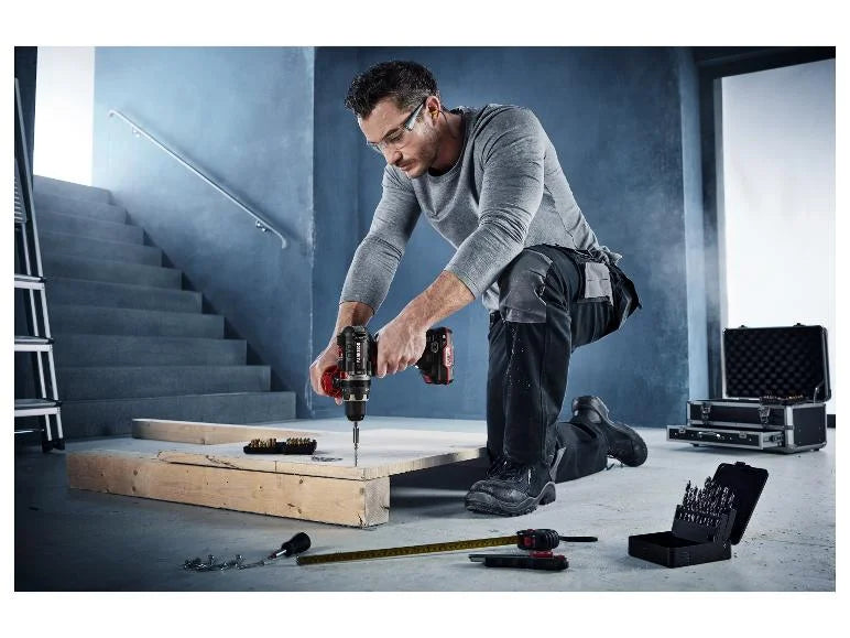 🛠 Σετ δραπανοκατσάβιδο Μπαταρίας με βαλίτσα PARKSIDE PERFORMANCE® 20 V »PBSAP 20-Li A1«, με 2 μπαταρίες και φορτιστή