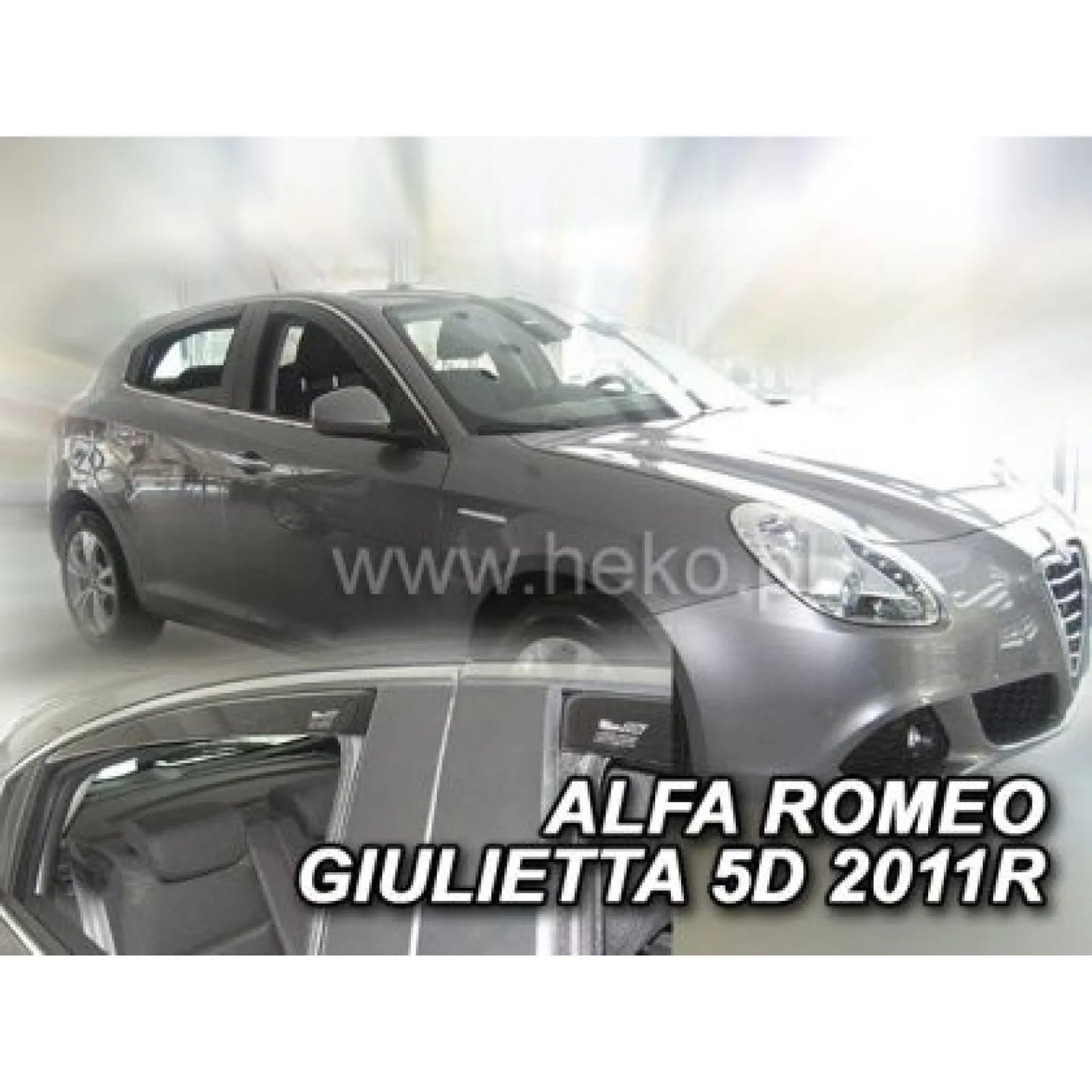 Ανεμοθραύστες για Alfa Romeo Giulietta (2010-2020) - 4 τμχ. εμπρός και πίσω