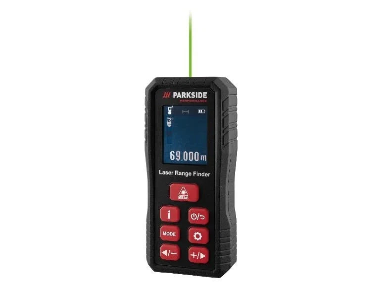 PARKSIDE PERFORMANCE® Μετρητής αποστάσεων λέιζερ »PLEMP 75 A1«, με λειτουργία μνήμης