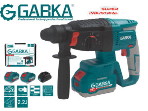 🔧 GABKA® Κομπρεσέρ Κρουστικό Δράπανο (Rotary Hammer) 21V GA-88126A με 1 Μπαταρία & Φορτιστή