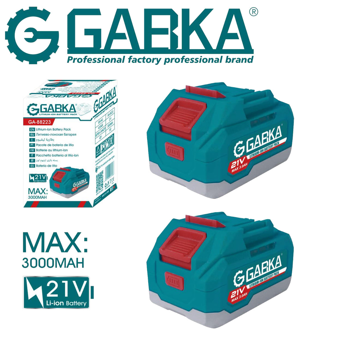 🔋 GABKA® Μπαταρία Li-Ion 3000 mAh GA-88223