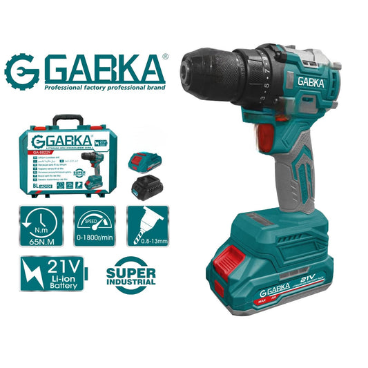 🔧 GABKA® Κρουστικό Δραπανοκατσάβιδο Μπαταρίας 21V GA88229A με 1 Μπαταρία & Φορτιστή