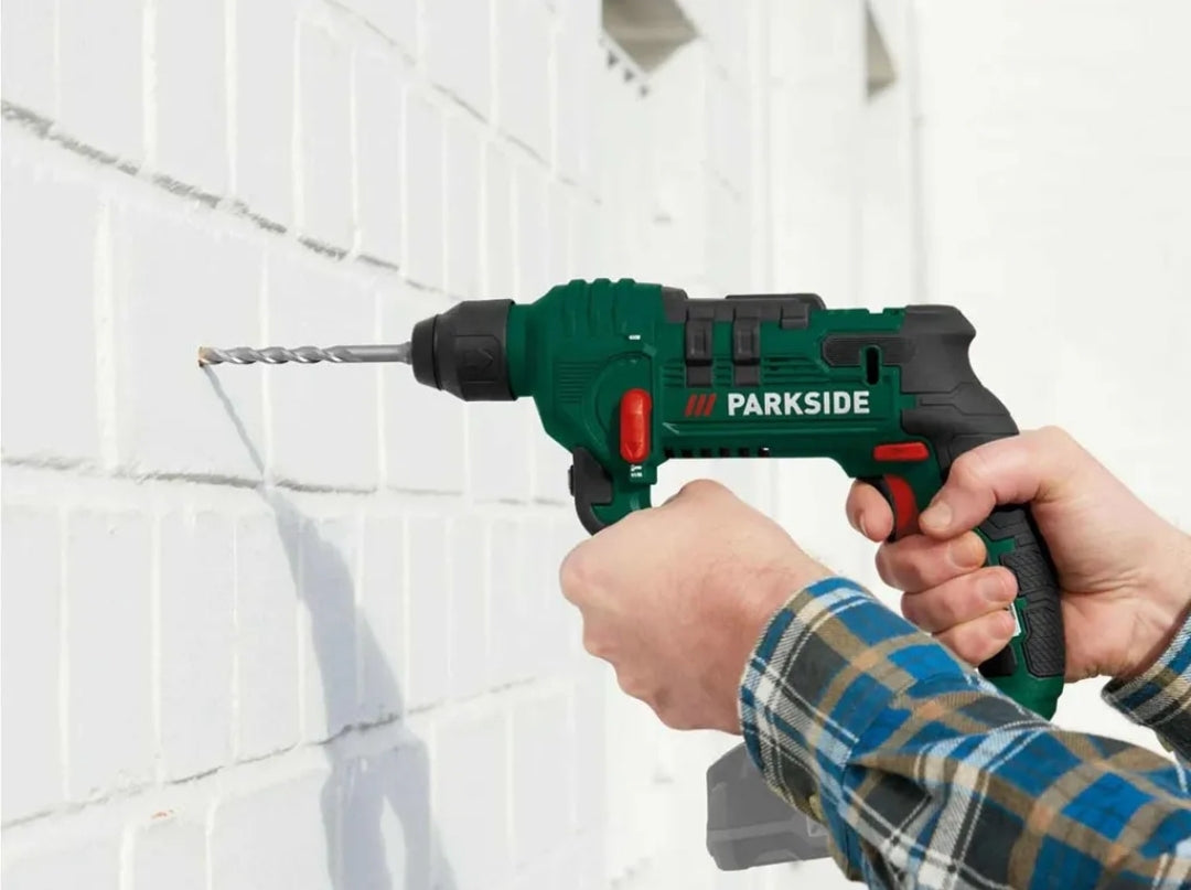 🛠 Επαναφορτιζόμενο κρουστικό δράπανο PARKSIDE®️ 20V "PABH 20-Li D4 " [Στη συσκευασία δεν περιλαμβάνεται η επαναφορτιζόμενη μπαταρία και ο φορτιστής] - Carpouxtsis Glass