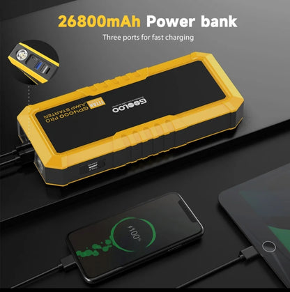 ⚡️Εκκινητής Μπαταρίας Οχημάτων 4000A / Jump Starter - PowerBank 26800mAh GOOLOO GP4000 - Carpouxtsis Glass