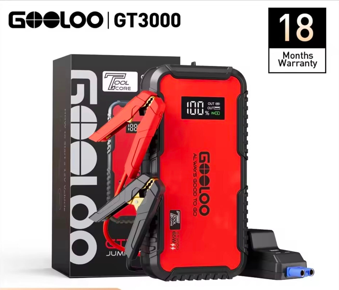 Ισχυρός εκκινητής μπαταρίας 3000A σε compact σχεδιασμό! GOOLOO GT3000