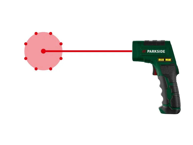 Συσκευή μέτρησης θερμοκρασίας υπερύθρων PARKSIDE® »PTI 380 C2/B1«, με έγχρωμη οθόνη και προειδοποιητικό ήχο