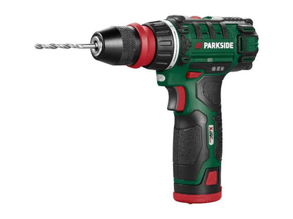 Σετ δραπανοκατσάβιδου Μπαταρίας PARKSIDE 12V »PBSA 12 E4«, με μπαταρία και φορτιστή