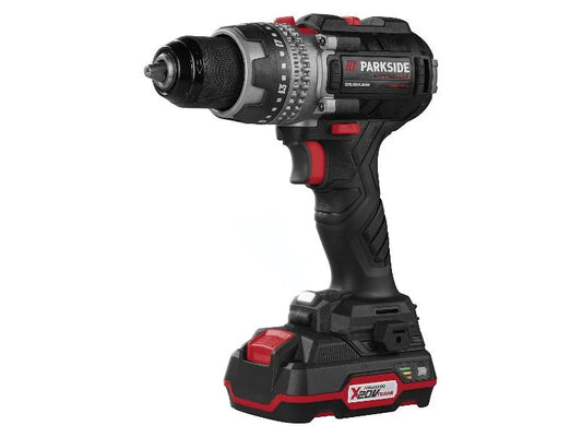 🛠 Σετ δραπανοκατσάβιδο Μπαταρίας με βαλίτσα PARKSIDE PERFORMANCE® 20 V »PBSAP 20-Li A1«, με 2 μπαταρίες και φορτιστή