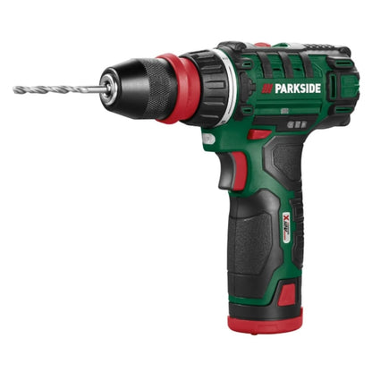 Σετ Δραπανοκατσάβιδο PARKSIDE 12V PBSA 12 E4 με 2 μπαταρίες, 1 φορτιστή και μεγάλη γκάμα εξαρτημάτων